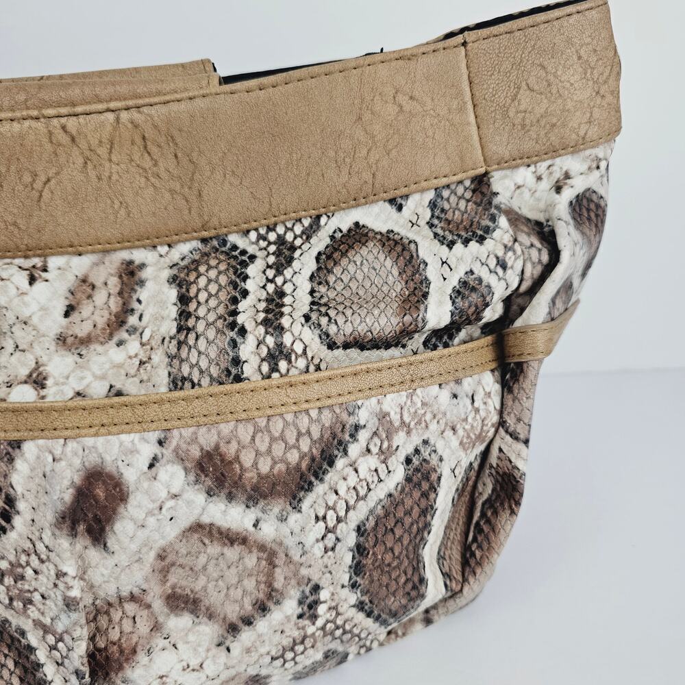 Miche Bianca Demi Shell Tan Python Print Faux Lea… - image 7